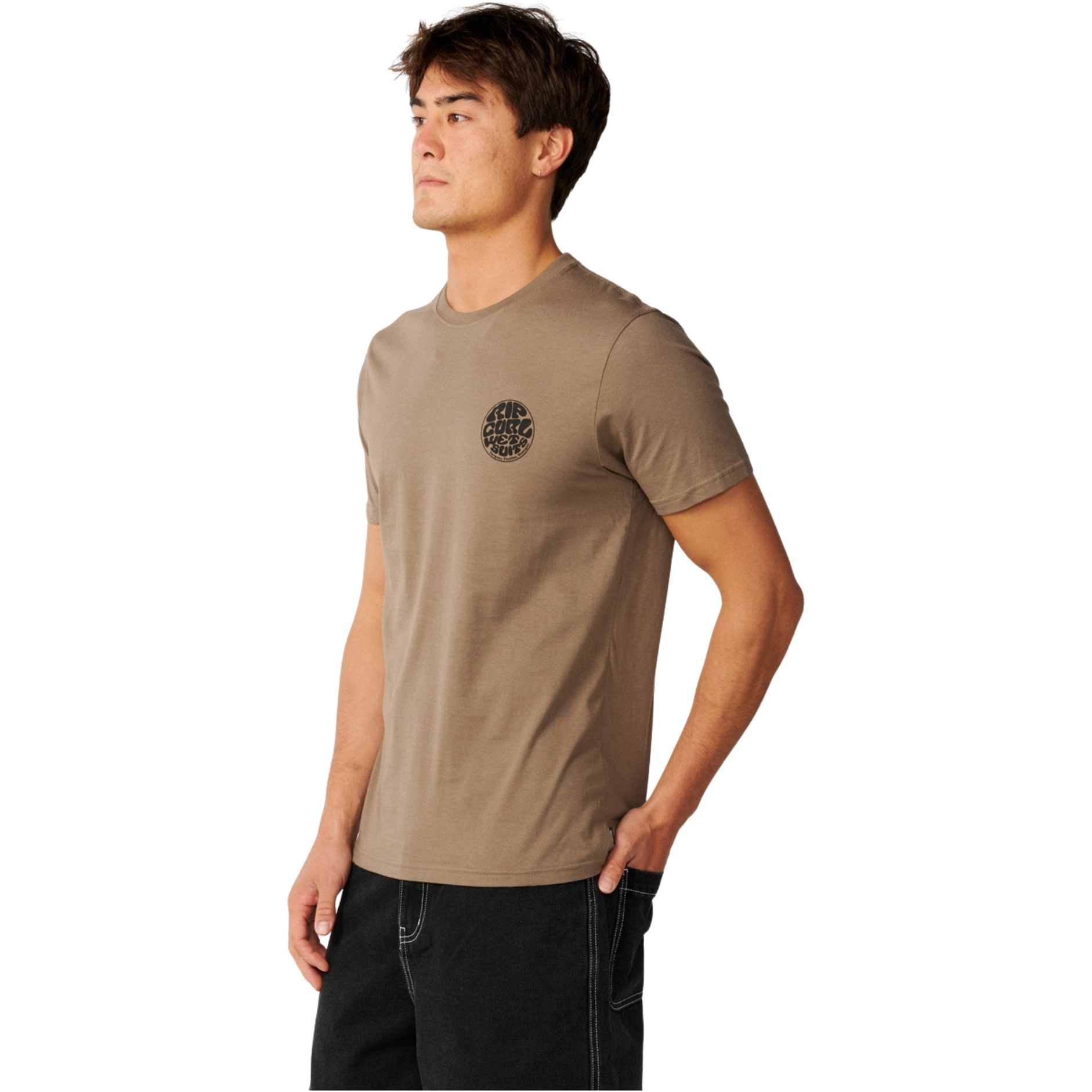 2026 Rip Curl M&auml;nner Wettie Icon T-Shirt 10VMTE - Walnut